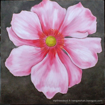 Peintures de fleurs roses de Xiamen simples sur toile